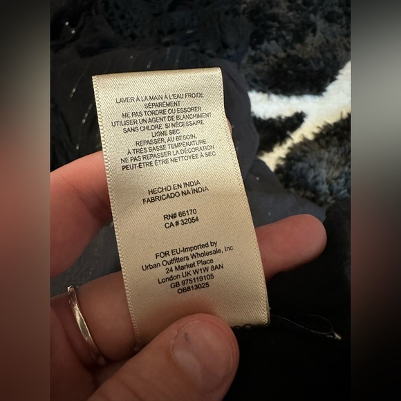 Maeve Anthropologie Abilene Maxi Dress gold and black crochet and tassels sz XS - Picture 6 of 7